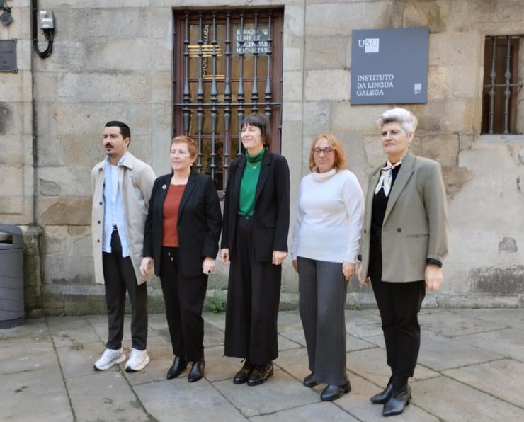 A portavoz nacional do BNG, Ana Pontón, nun encontro co Instituto Galego da Lingua 