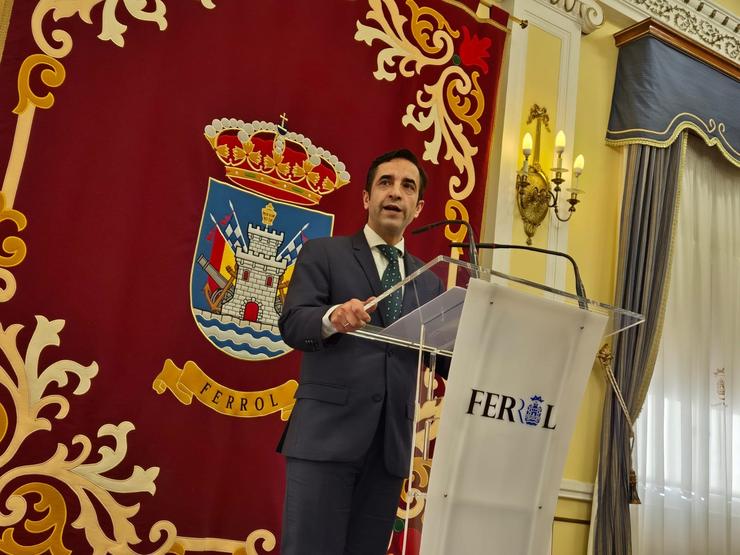 O alcalde de Ferrol, José Manuel Rei Varela, en rolda de prensa.. CONCELLO DE FERROL / Europa Press