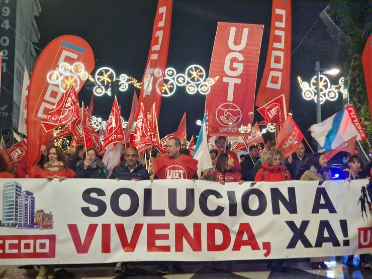 Imaxe da manifestación deste martes en Vigo.. PEDRO DAVILA-EUROPA PRESS 