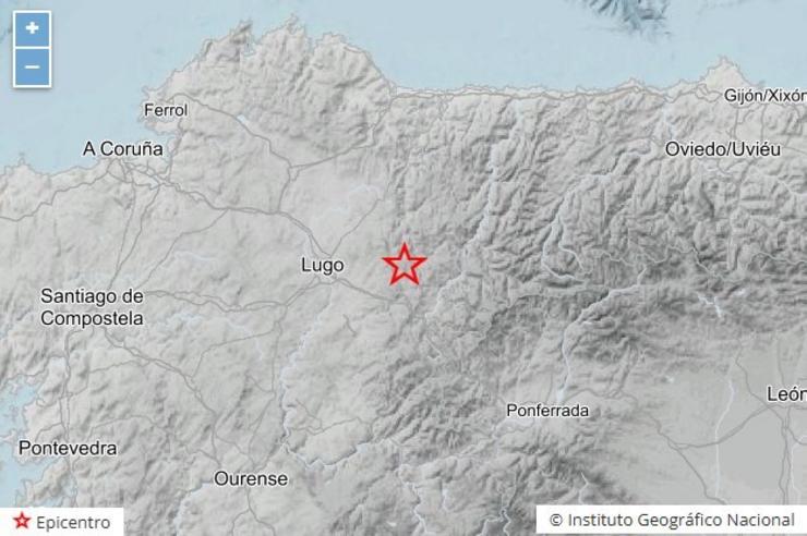 Epicentro terremoto Baleira (Lugo).. IGN