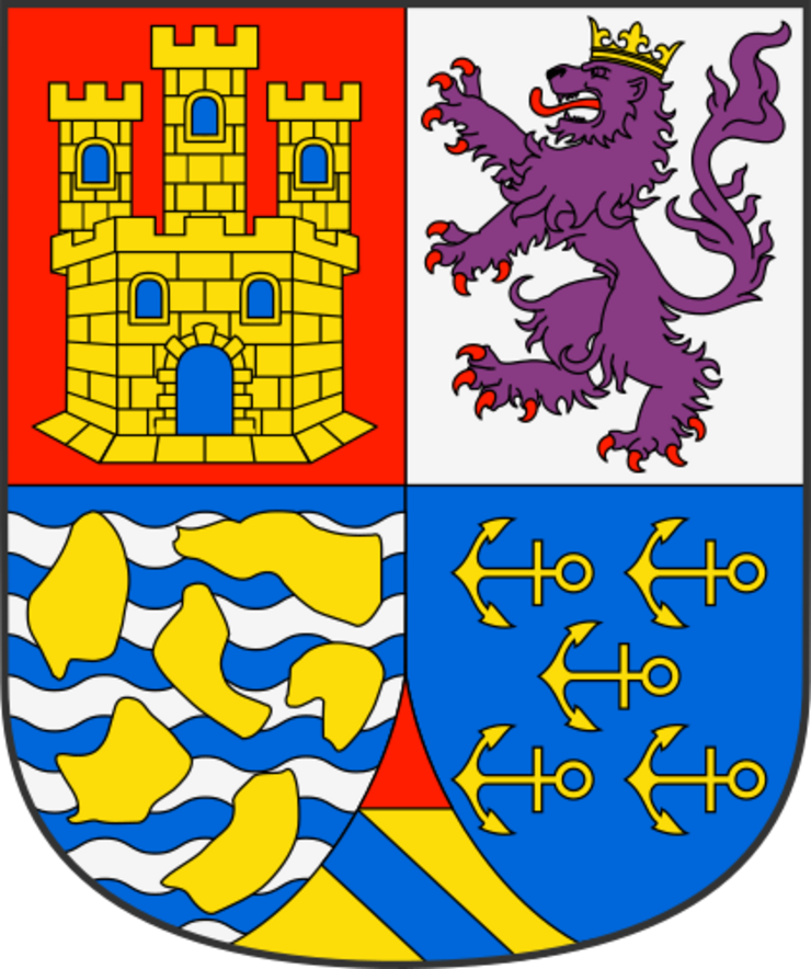 O escudo nobiliario da Heráldica de Colón