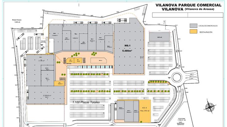 Proxecto do complexo comercial de Vilanova de Arousa