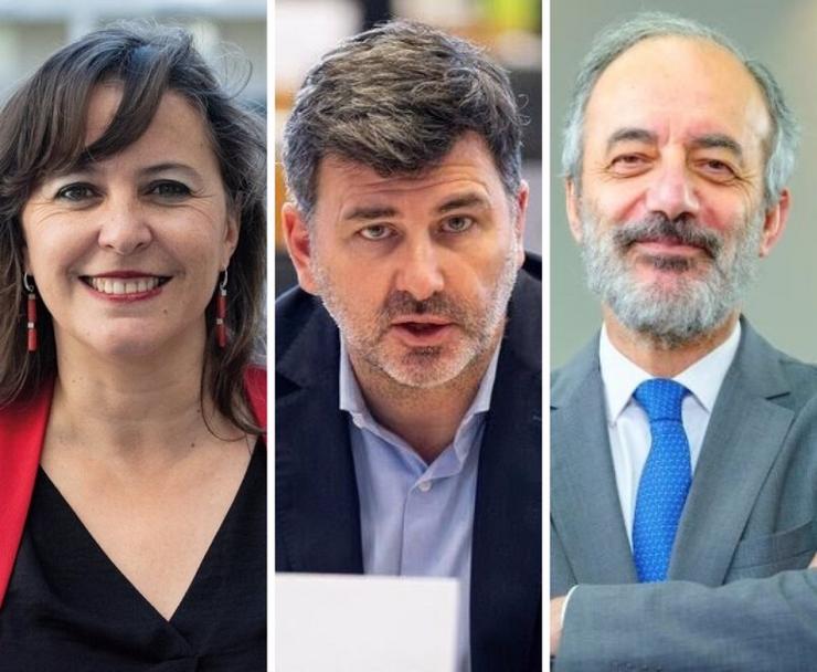 Ana Miranda (BNG), Nicolás Casares (PSdeG) e Francisco Millán Mon (PPdeG) / EP / Europa Press