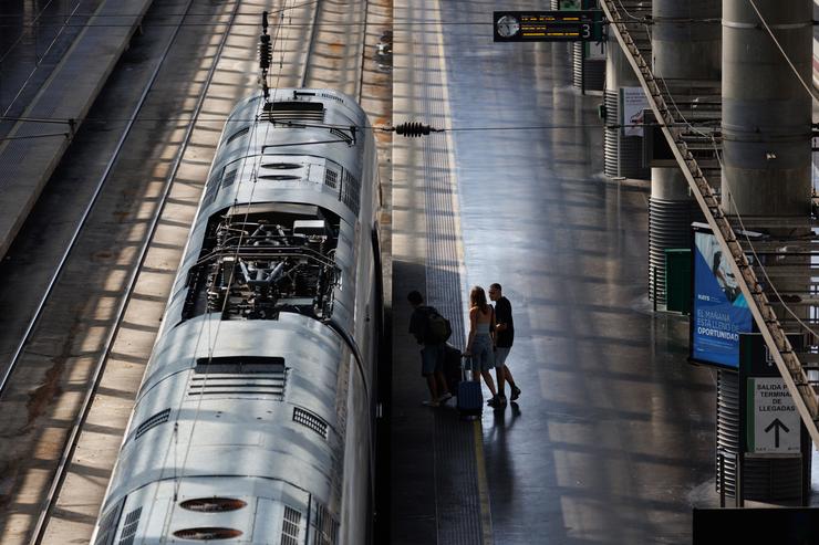 Un tren na estación de Atocha- 