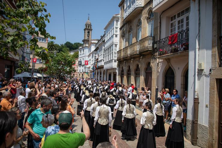 Escola de gaitas de Ortigueira. Desfile ano 2022. Foto: Org. Festival.