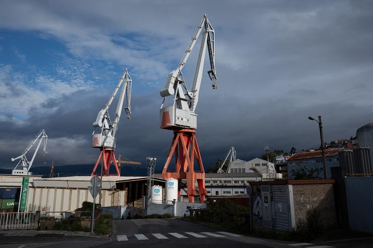 Instalacións de Estaleiros San Andrés en Teis, a 14 de marzo de 2024, en Vigo 