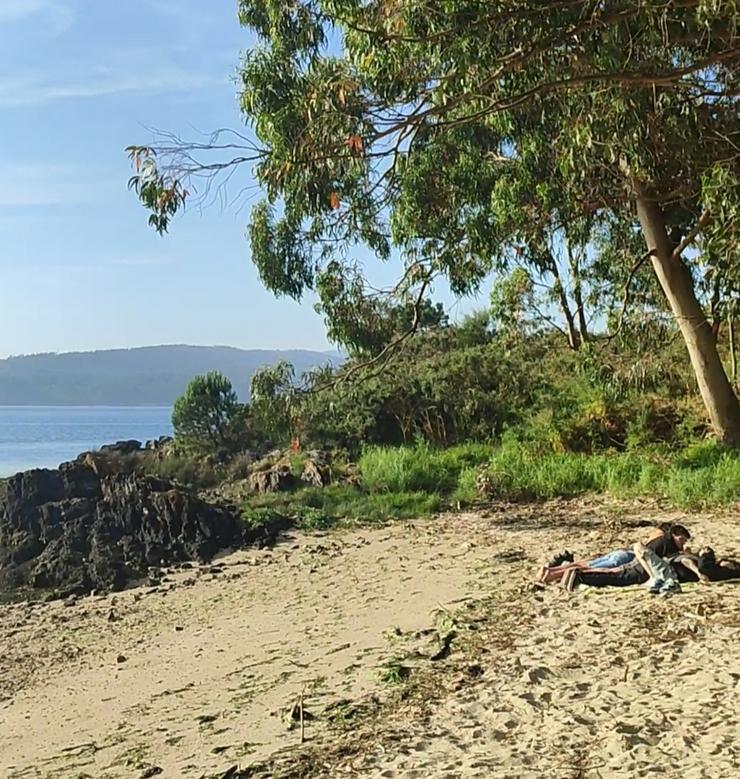 Praia do Salgueiral, na parroquia de Bamio, no concello de Vilagarcía de Arousa 