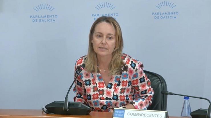 Paula Uría na Comisión 2ª do Parlamento de Galicia.. XUNTA