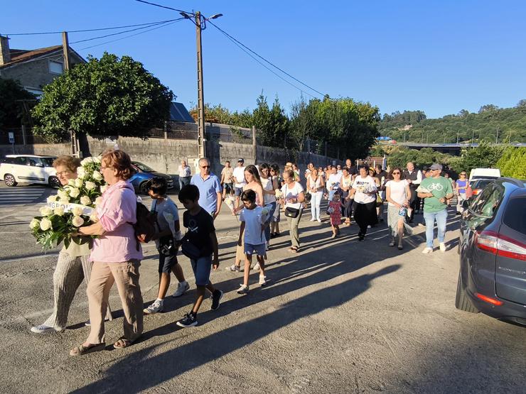 Veciños de Angrois, vítimas do accidente do Alvia e familiares homenaxean aos falecidos no 11 aniversario do sinistro do 24 de xullo de 2013. / Europa Press