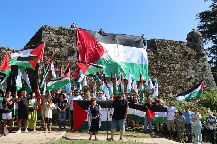 Concentración de apoio á causa palestina en Vigo, a 21 de agosto de 2024 