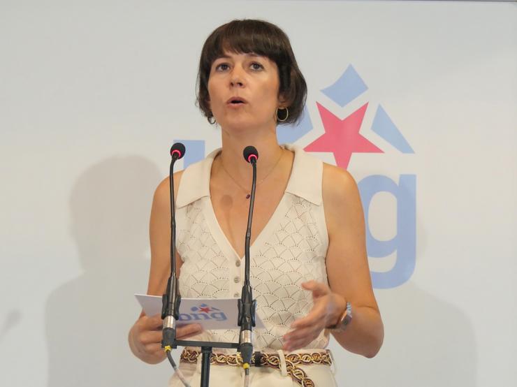 A portavoz nacional do BNG, Ana Pontón, en rolda de prensa. BNG 