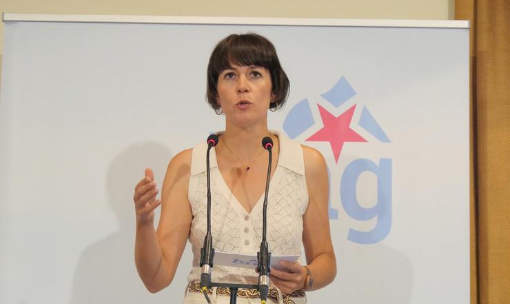 A portavoz nacional do BNG, Ana Pontón, en rolda de prensa. BNG 