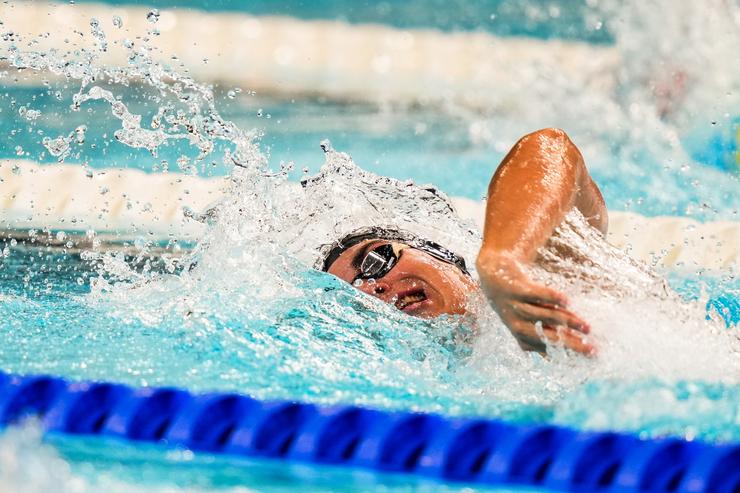 Jacobo Garrido, terceiro na súa serie dos 400 metros libres S9 en Paris. GORKA LEIZA 