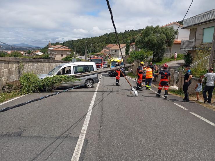 Accidente en Noalla (Sanxenxo).. CONCELLO DE SANXENXO 