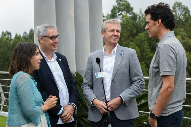 O presidente da Xunta, Alfonso Rueda, e o alcalde de Ames, Blas García, nun acto.. CONCELLO DE AMES 