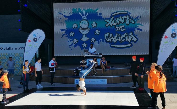 Unha das competicións de 'breakdance' da Liga da Xunta de Galicia de Break 