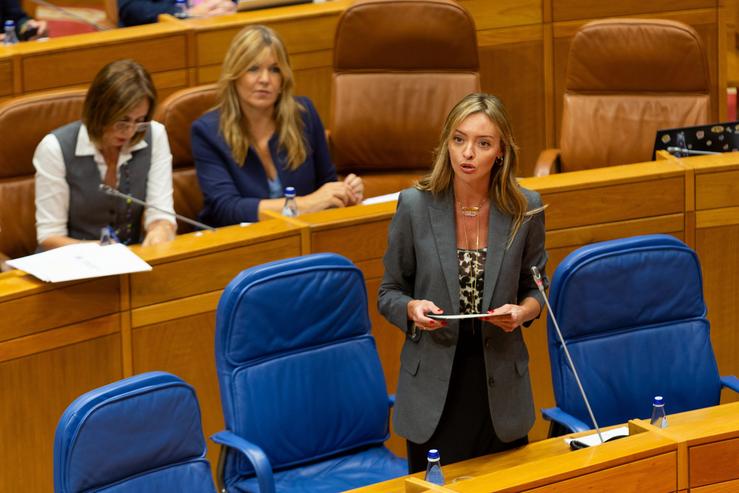 A conselleira de Política Social, Fabiola García, no Parlamento.. XUNTA 