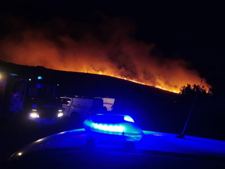 Incendio declarado na medianoite do 19 de setembro de 2024, en Palas de Rei 