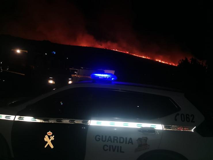 Incendio declarado en Palas de Rei (Lugo), a 19 de setembro de 2024.. GARDA CIVIL 