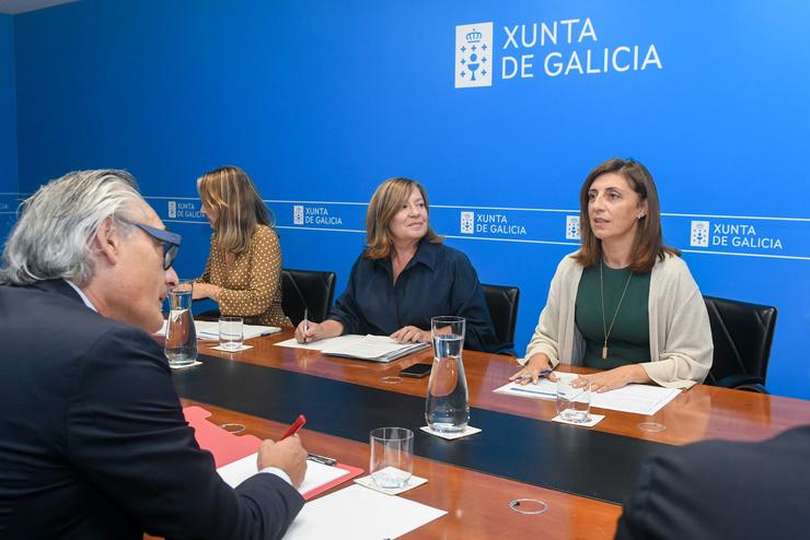 A conselleira de Medio Ambiente e Cambio Climático reúnese con membros da Asociación Eólica Galega. En Santiago.. MONICA ARCAY CARRO 