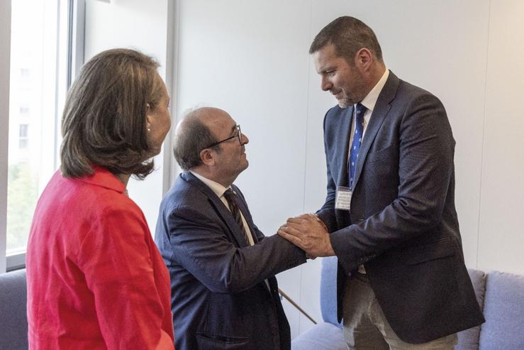 O conselleiro de Cultura, Lingua e Xuventude, José López Campos, co embaixador de España ante a Unesco, Miguel Iceta 