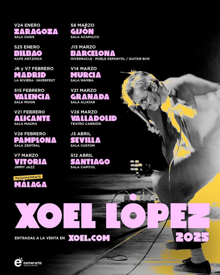 O artista Xoel López regresa ás salas cunha xira en 2025 en cidades como Madrid, Barcelona, Valencia ou Bilbao. AGARRADES G. AYERBE 