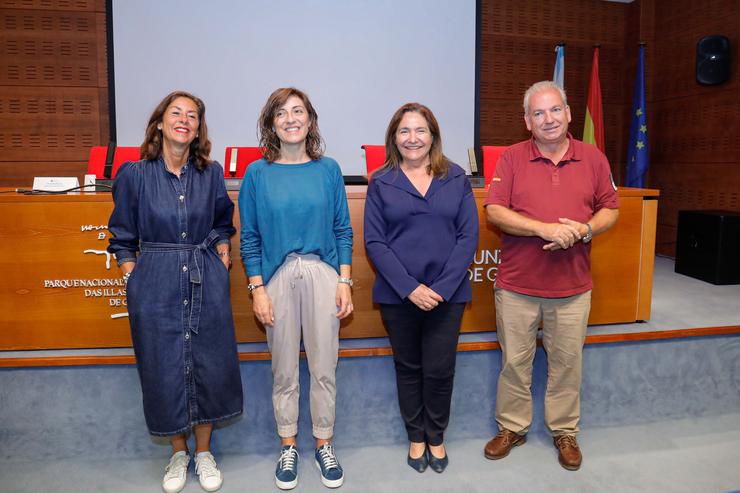 A conselleira de Medio Ambiente e Cambio Climático, Ángeles Vázquez, na presentación do balance de visitantes ás Illas Atlánticas.. XUNTA 