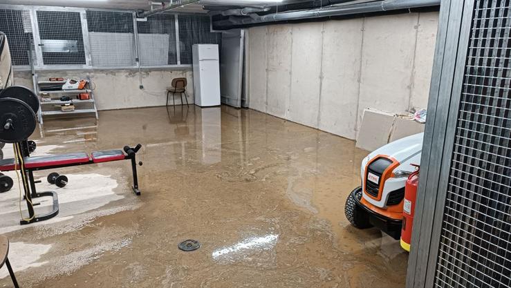 Inundación na base heliotransportable de San Xoán de Río 