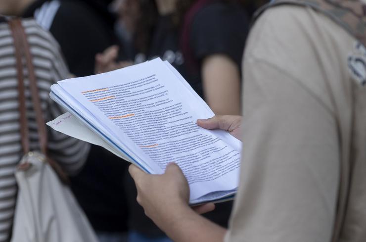 Arquivo - Apuntamentos durante o primeiro día da Avaliación de Acceso á Universidade (EvAU), na Universidade Complutense de Madrid, a 3 de xuño de 2024, en Madrid.. Alberto Ortega - Europa Press - Arquivo 