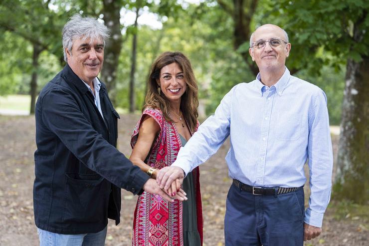 Pedro Puy, Tristana Moraleja e Celso Delgado, deputados do PP 