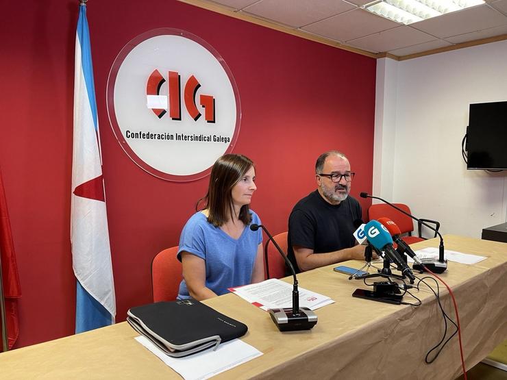 Rolda de prensa do secretario nacional de CIG-Ensino, Suso Bermello.. CIG