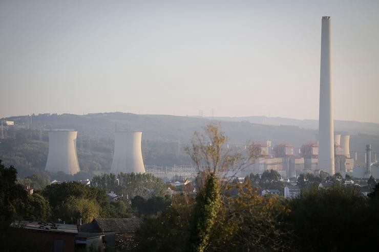 Vista da central térmica das Pontes, a 5 de outubro de 2023 