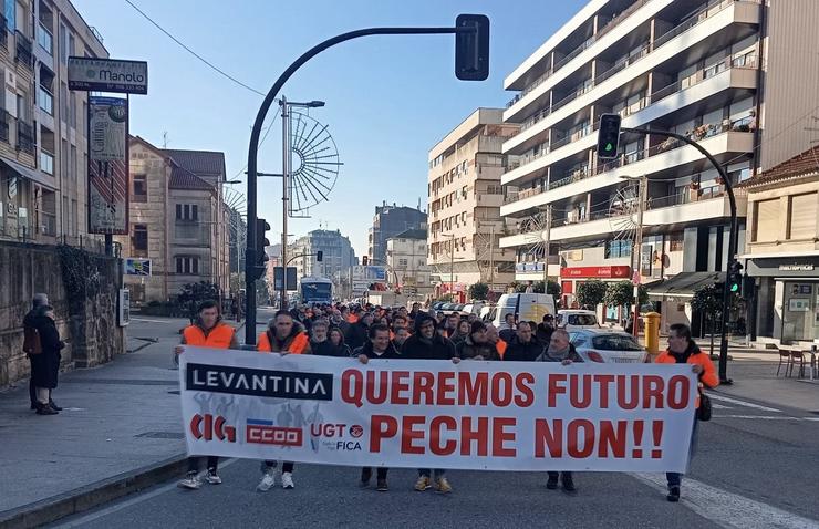 Imaxe da manifestación deste xoves / CIG