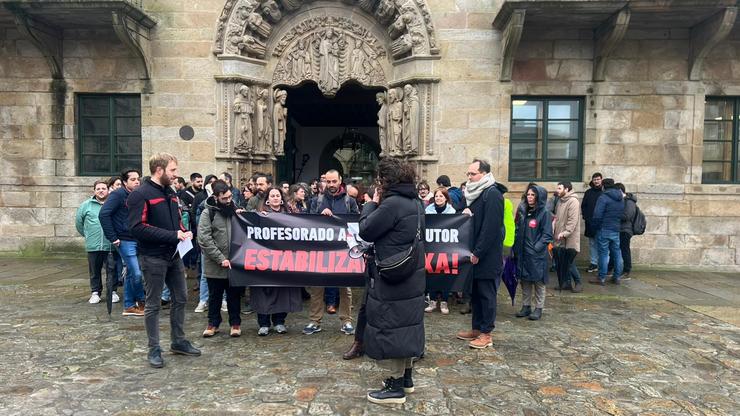 Mobilizacinó do profesorado axudante doutor da USC / Xornal de Compostela