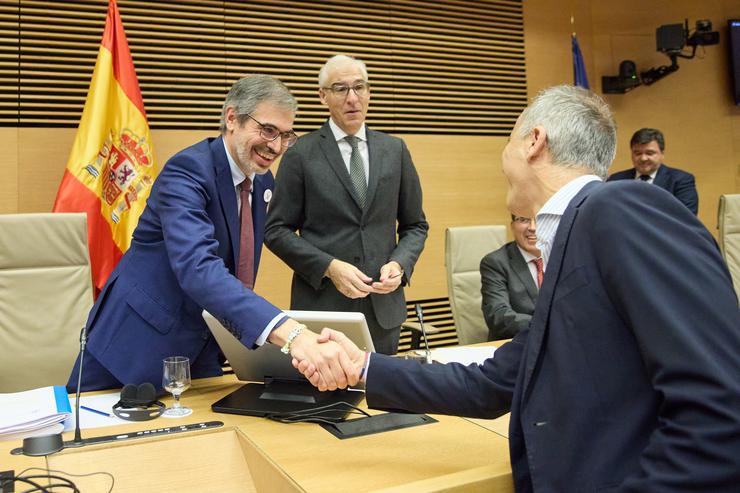 O secretario de Estado da Unión Europea, Fernando Sampedro, durante a súa comparecencia na Comisión Mixta para a Unión Europea, na Sala Pri do Congreso dos Deputados 