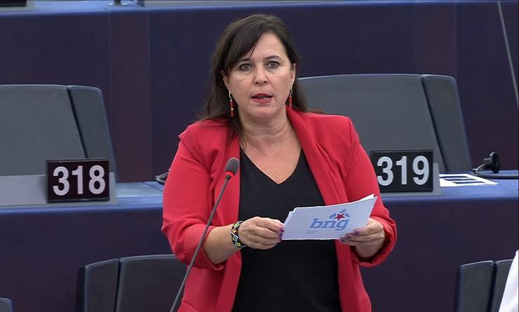 A eurodeputada Ana Miranda no Parlamento europeo. BNG 