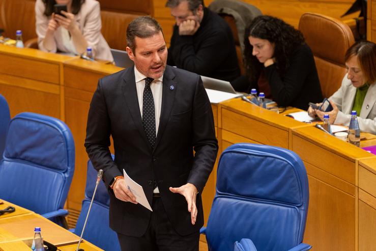 O conselleiro de Cultura, Lingua e Xuventude, José López Campos, no Parlamento de Galicia. XUNTA DE GALICIA 