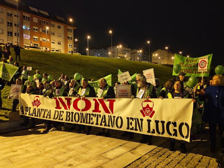 Protesta contra a instalación dunha planta de biometano en Lugo 