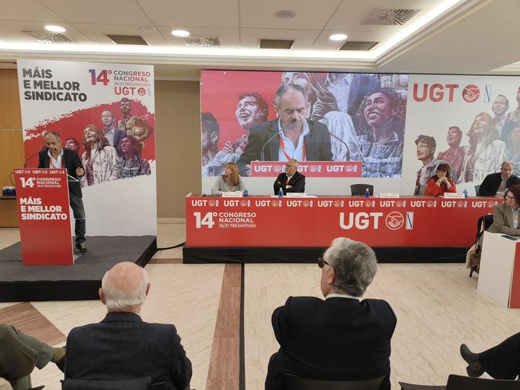 Congreso de UGT Galicia, coa intervención de despedida do secretario xeral saínte, José Antonio Gómez