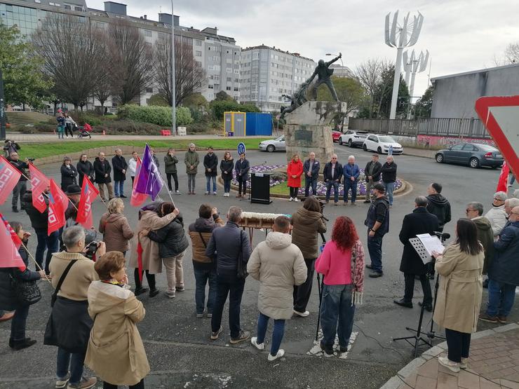 Acto de recordo a Amador Rei e Daniel Niebla en Ferrol, no Día da Clase Obreira Traballadora 