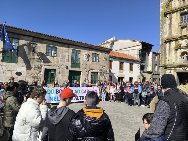 Protesta de Ulloa Viva en Melide contra Altri 