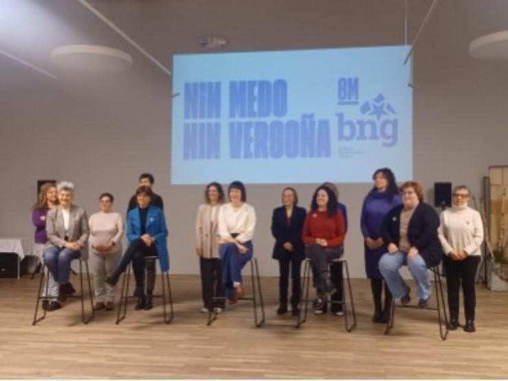 Acto da portavoz nacional do BNG, Ana Pontón, con motivo do 8M, baixo a lema 'Nin medo nin vergoña'. 